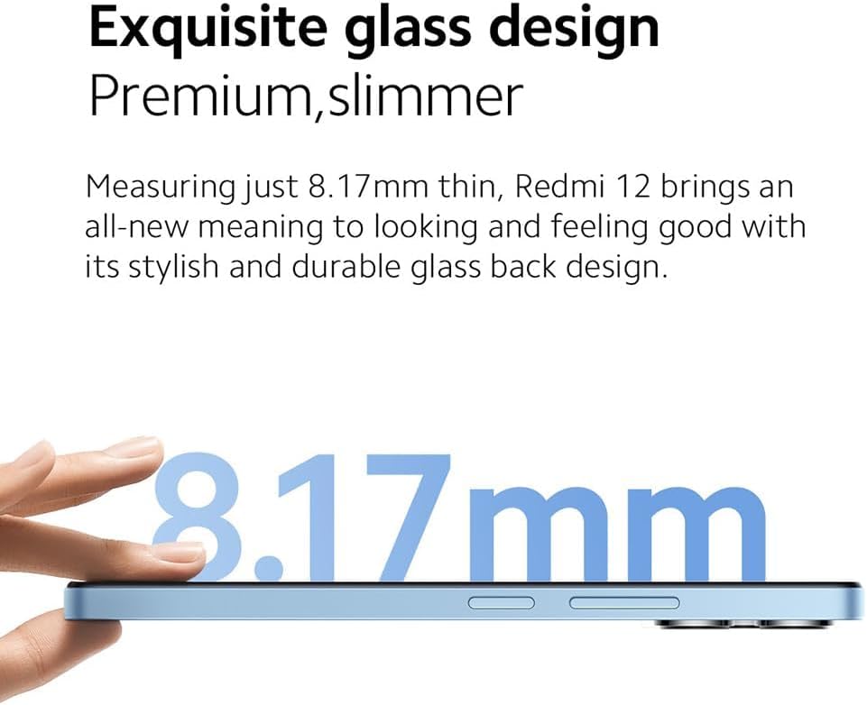 Xiaomi Redmi 12 ( 8GB RAM, 128 Storage) - MediaTek G88 Powerful Processor |50MP High-Resolution main camera | 90 Hz FHD+ AdaptiveSync display | 5000mAh(Typ) High-Capacity battery